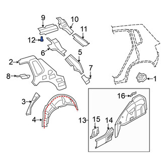 Volkswagen OE - Quarter Panel Reinforcement Bolt