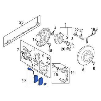 Volkswagen OE - Rear Disc Brake Pad Set