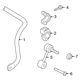 Volkswagen OE - Rear Suspension - Stabilizer Bar & Components (FWD Gas)