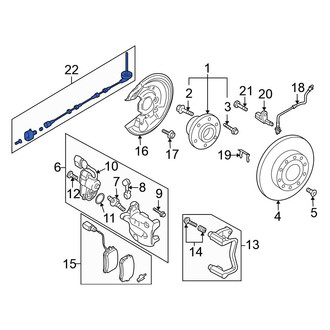 Volkswagen OE - Rear Right ABS Wheel Speed Sensor Wiring Harness