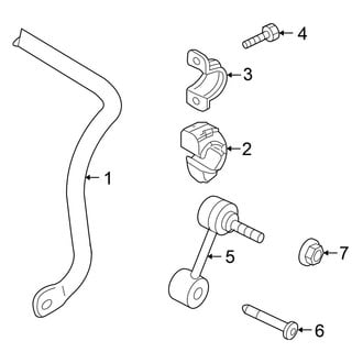 Volkswagen OE - Rear Suspension - Stabilizer Bar & Components (AWD Gas)