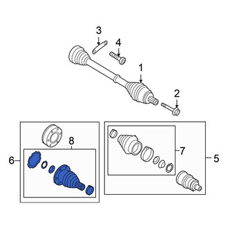 Volkswagen OE - Front Right Inner CV Joint Boot Kit