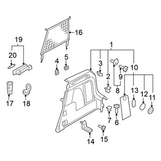 Volkswagen OE - Rear Body & Floor - Interior Trim (Side Components), (Gas)