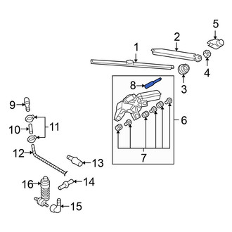 Volkswagen OE - Rear Back Glass Washer Nozzle