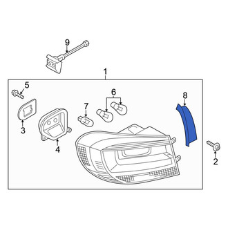 Volkswagen OE - Rear Left Outer Tail Light Cover