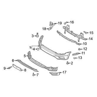 Volkswagen OE - Front Bumper & Grille - Bumper & Components (W/O R-Line Package or Model)