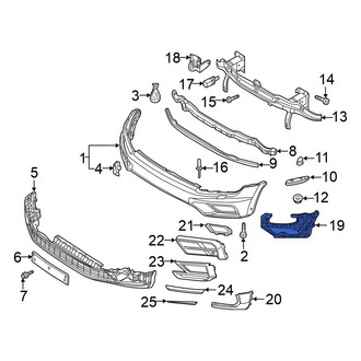 Volkswagen OE - Front Right Bumper Cover Support Rail