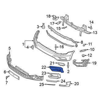 Volkswagen OE - Front Left Upper Bumper Cover Spacer Panel