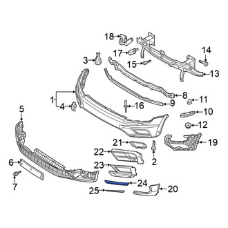 Volkswagen OE - Front Left Upper Bumper Trim