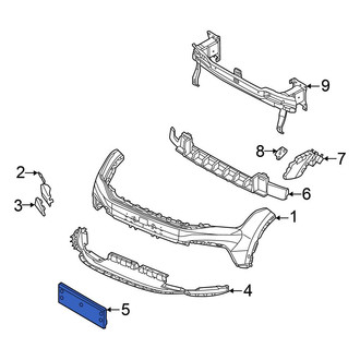 Volkswagen OE - Front License Plate Bracket