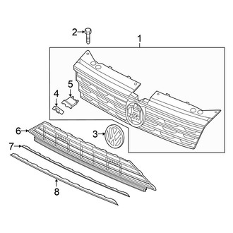 Volkswagen OE - Front Bumper & Grille - Grille (With R-Line Package or Model), (SEL / SEL Premium)