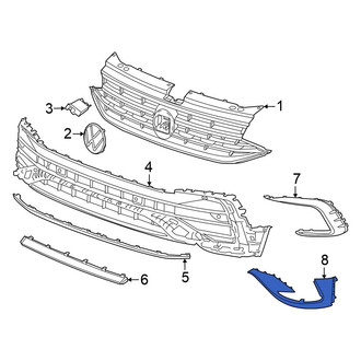 Volkswagen OE - Front Right Grille Molding