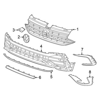 Volkswagen OE - Front Bumper & Grille - Grille
