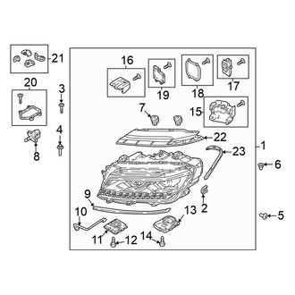 Volkswagen OE - Front Lamps - Headlamp Components (LED), (SEL Premium)