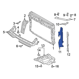 Volkswagen OE - Front Left Radiator Support Baffle