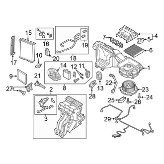 Volkswagen OE - Air Conditioner & Heater - Evaporator & Heater Components (Manual Climate Control Valeo), (S)