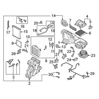 Volkswagen OE - Air Conditioner & Heater - Evaporator & Heater Components (Auto Climate Control, from 02/18/2019), (SE / SE R-Line Black / SEL / SEL Premium R-Line)