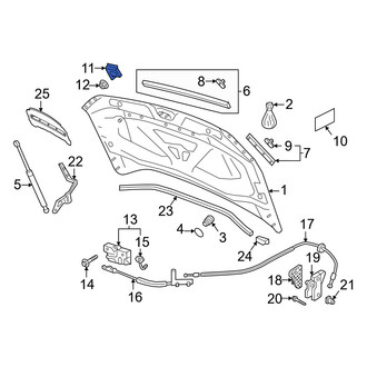 Volkswagen OE - Front Hood Safety Catch
