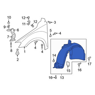 Volkswagen OE - Front Left Fender Splash Shield