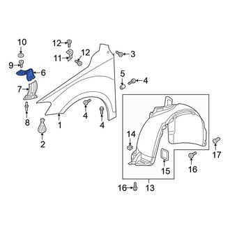Volkswagen OE - Front Left Upper Fender Bracket