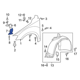 Volkswagen OE - Front Left Lower Fender Bracket