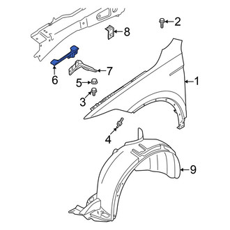 Volkswagen OE - Front Left Upper Fender Bracket