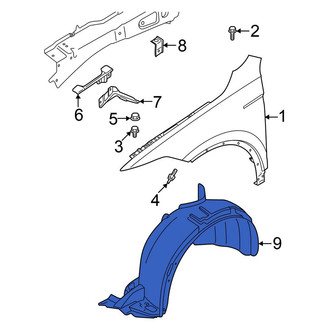 Volkswagen OE - Front Left Fender Splash Shield