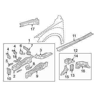 Volkswagen OE - Fender - Structural Components & Rails (Driver Side)