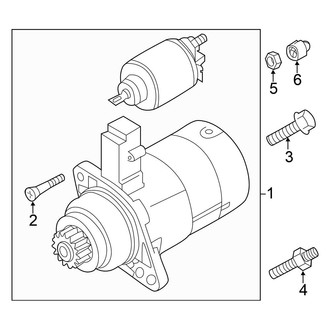 Volkswagen OE - Electrical - Starter (S / SE / SEL / SEL Premium / SEL Premium R-Line / SEL R-Line / SEL R-Line Jet Black)