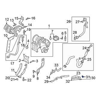 Volkswagen OE - Turbocharger Coolant Line O-Ring