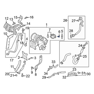 Volkswagen OE - Turbocharger Mounting Bolt