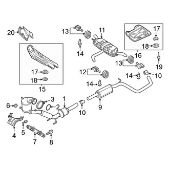 Volkswagen OE - Exhaust System - Exhaust Components (To 01/06/2019), (S / SE / SEL / SEL Premium FWD)