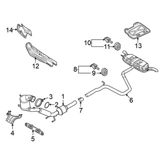 Volkswagen OE - Exhaust System - Exhaust Components (From 01/06/2019), (S / SE / SEL / SEL R-Line / SEL R-Line Jet Black FWD)