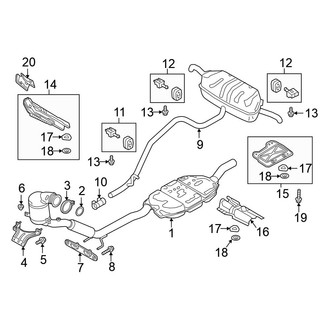 Volkswagen OE - Exhaust System - Exhaust Components (S / SE / SEL / SEL Premium AWD)