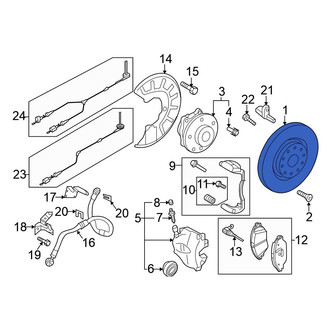 Volkswagen OE - Front Disc Brake Rotor