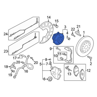 Volkswagen OE - Front Wheel Bearing and Hub Assembly