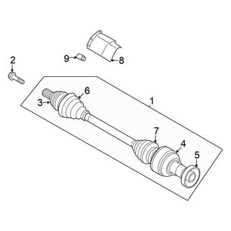Volkswagen OE - Front Left CV Axle Assembly