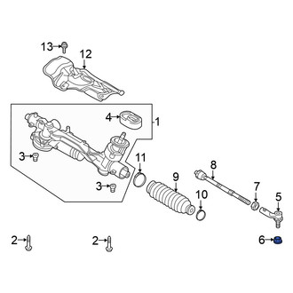 Volkswagen OE - Outer Steering Tie Rod Nut