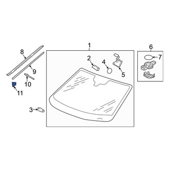 Volkswagen OE - Windshield Molding Clip