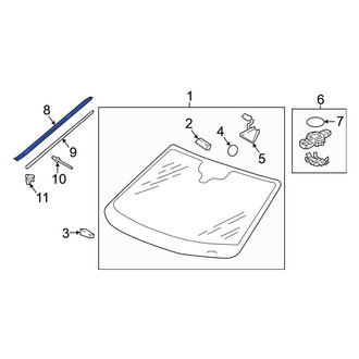 Volkswagen OE - Front Left Windshield Molding