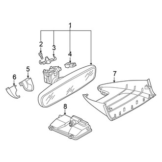 Volkswagen OE - Windshield - Inside Mirrors (With Camera), (S / SE / SEL / SEL Premium)