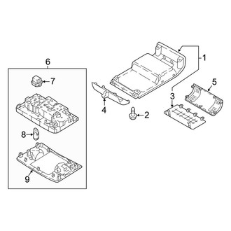 Volkswagen OE - Overhead Console (W/O Sunroof)