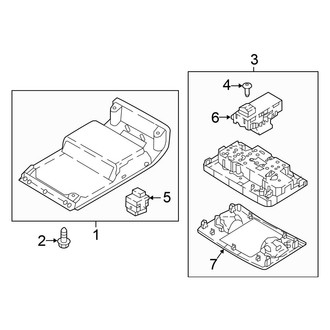Volkswagen OE - Overhead Console (With Sunroof), (SE / SE R-Line Black / SEL R-Line)