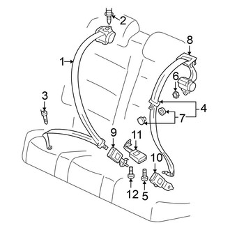 Volkswagen OE - Restraint Systems - Second Row Seat Belts