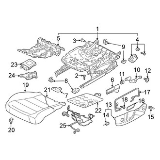 Volkswagen OE - Seats & Tracks - Front Seat Components (Manual Seat, Passenger Side, Seat Cushion), (S / SE / SEL / SEL Premium / SEL Premium R-Line / SEL R-Line / SEL R-Line Jet Black)