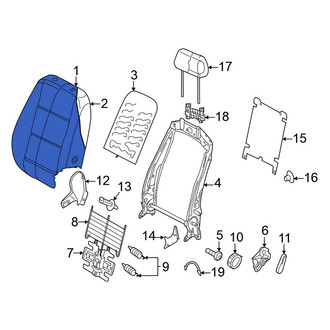 Volkswagen OE - Front Left Seat Back Cushion Cover