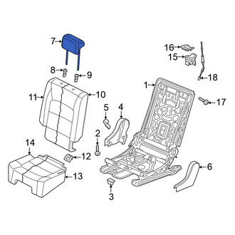 Volkswagen OE - Center Left Headrest