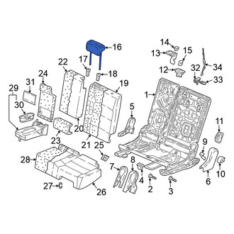 Volkswagen OE - Center Left Headrest
