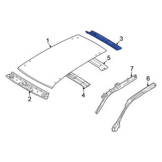 Volkswagen OE - Rear Roof Header Panel