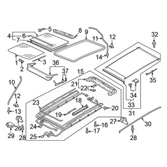 Volkswagen OE - Roof - Sunroof (SE / SEL / SEL Premium)